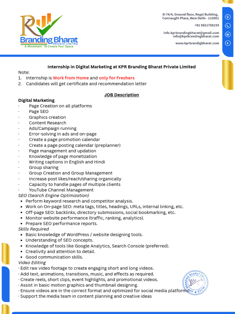 Internship Work From Home Only | PDF | Search Engine Optimization ...