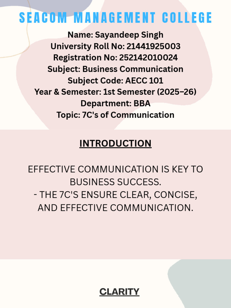 Mastering the 7C's of Communication | PDF