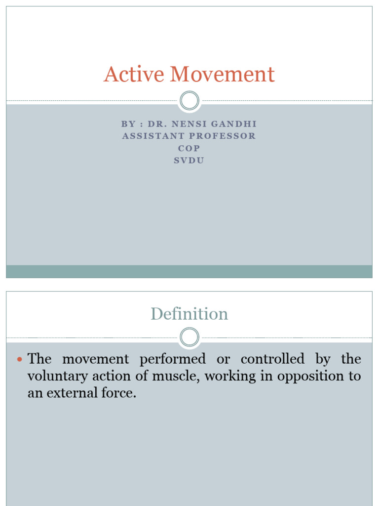 Active Movement - ET 1 | PDF