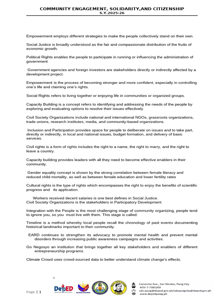 Community Engagement and Empowerment Strategies | PDF | Non ...
