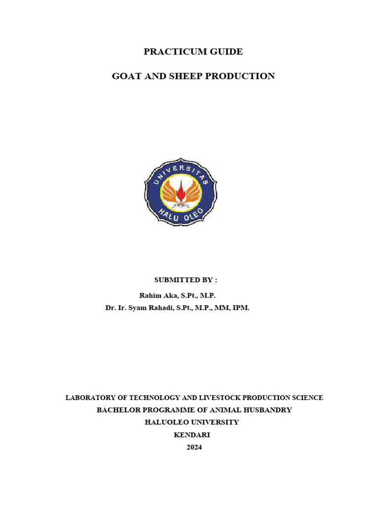 Goat and Sheep Production Practicum Guide | PDF | Manure | Animal Feed