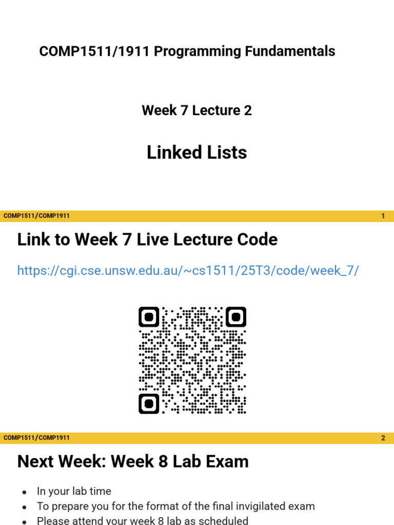 COMP1511 25T3 Week 7 Lecture 2 Wednesday | PDF | Pointer (Computer ...