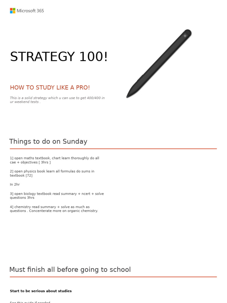 Strategy 100! | PDF