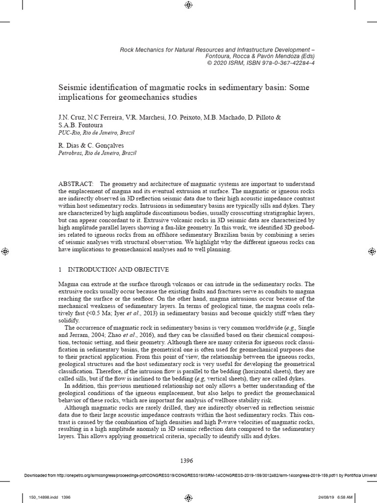 Seismic Analysis of Magmatic Rocks | PDF | Igneous Rock | Magma