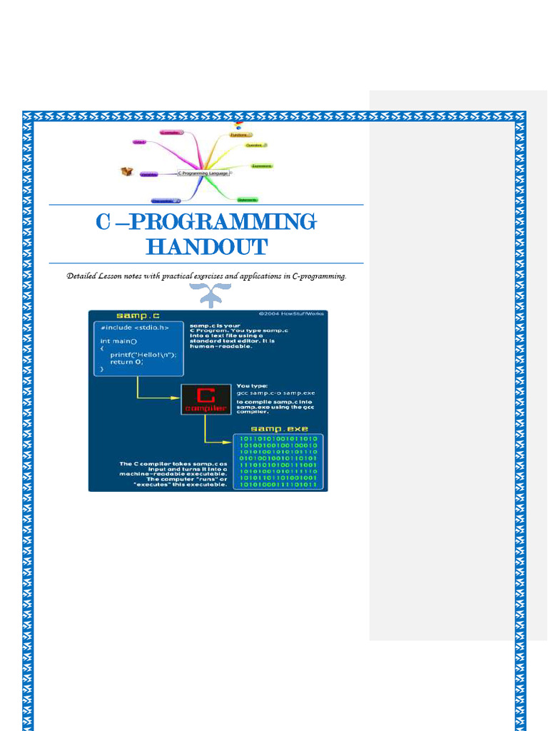 C - PROGRAMMING Handout (Structured Programming) | PDF | C (Programming ...