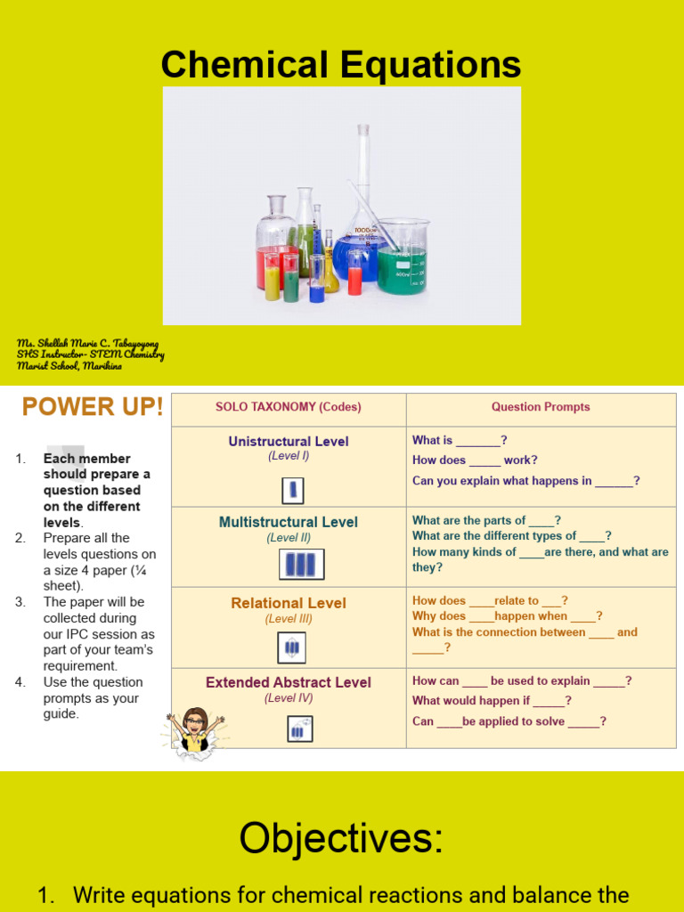 Understanding Chemical Equations and Reactions | PDF | Chemical ...
