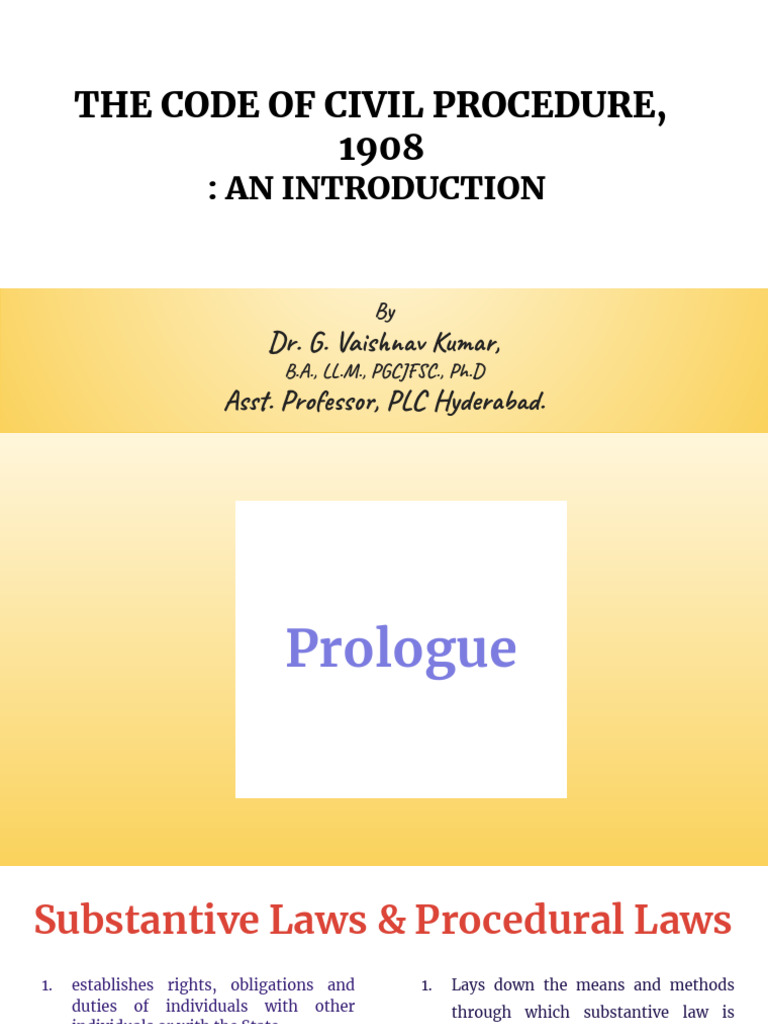 Overview of the Code of Civil Procedure | PDF | Burden Of Proof (Law ...