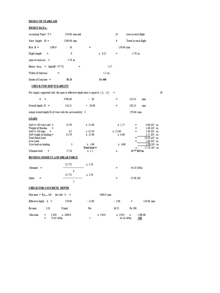 Stair Case | PDF | Stairs | Solid Mechanics