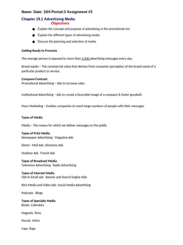 3 Ch 19.1 Notes Imc | PDF