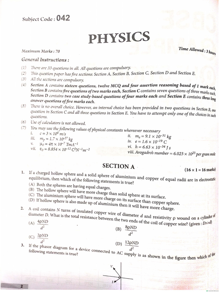 Cbse Sample Questions Paper25-26 | PDF