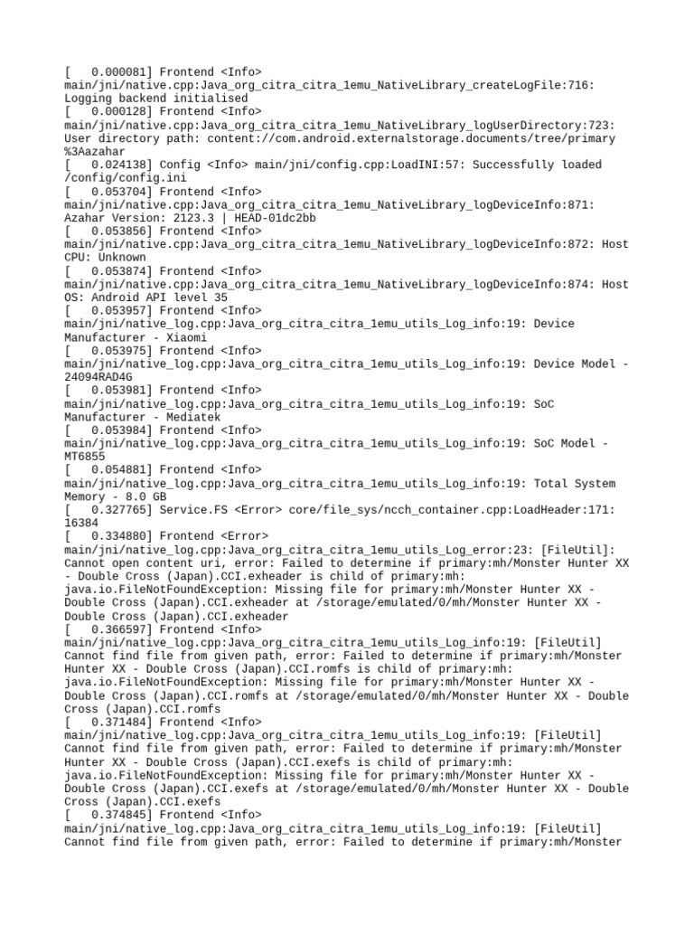Citra Emulator Log Analysis on Android | PDF | Computer Hardware ...