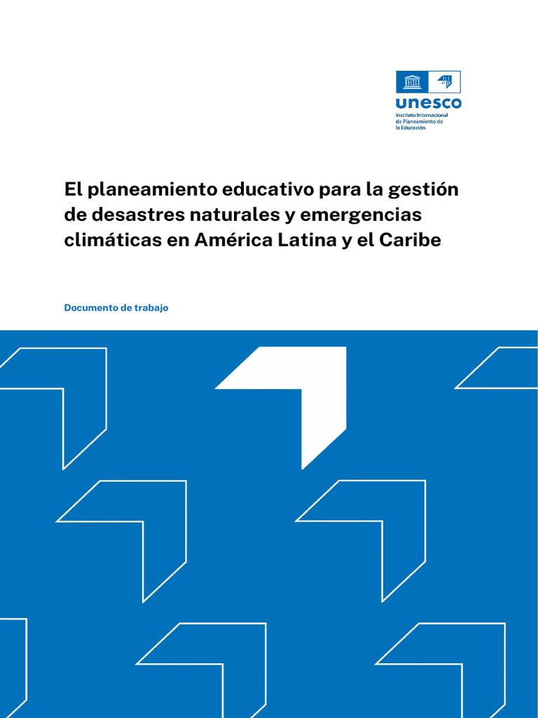 El Planeamiento Educativo para La Gestión de Desastres Naturales y ...