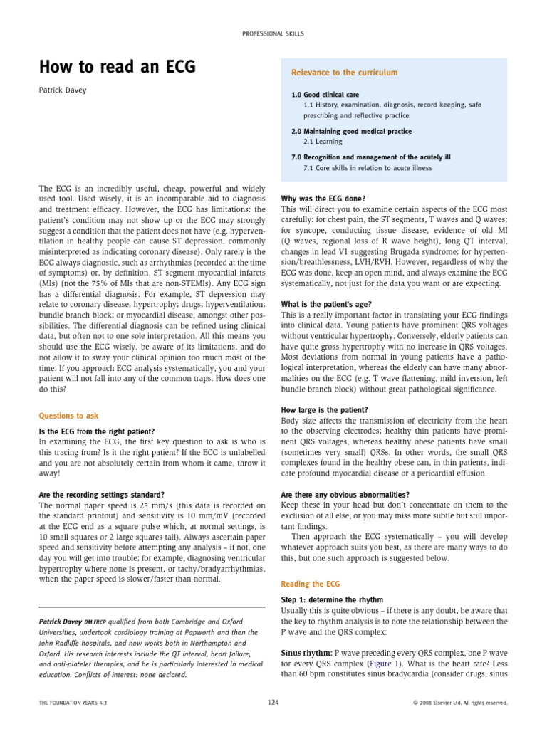 Clinical Case 1_ECG | PDF | Electrocardiography | Medical Specialties