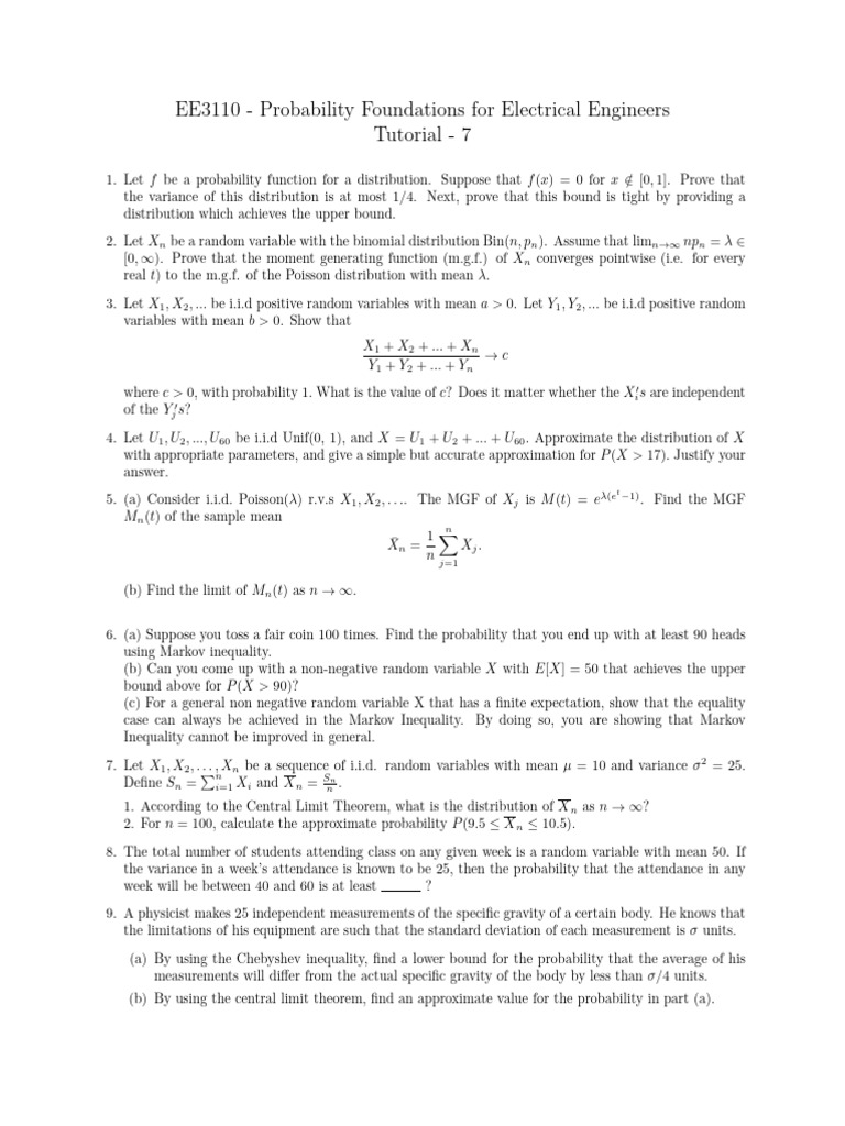 Probability Foundations for Electrical Engineers | PDF | Statistical ...