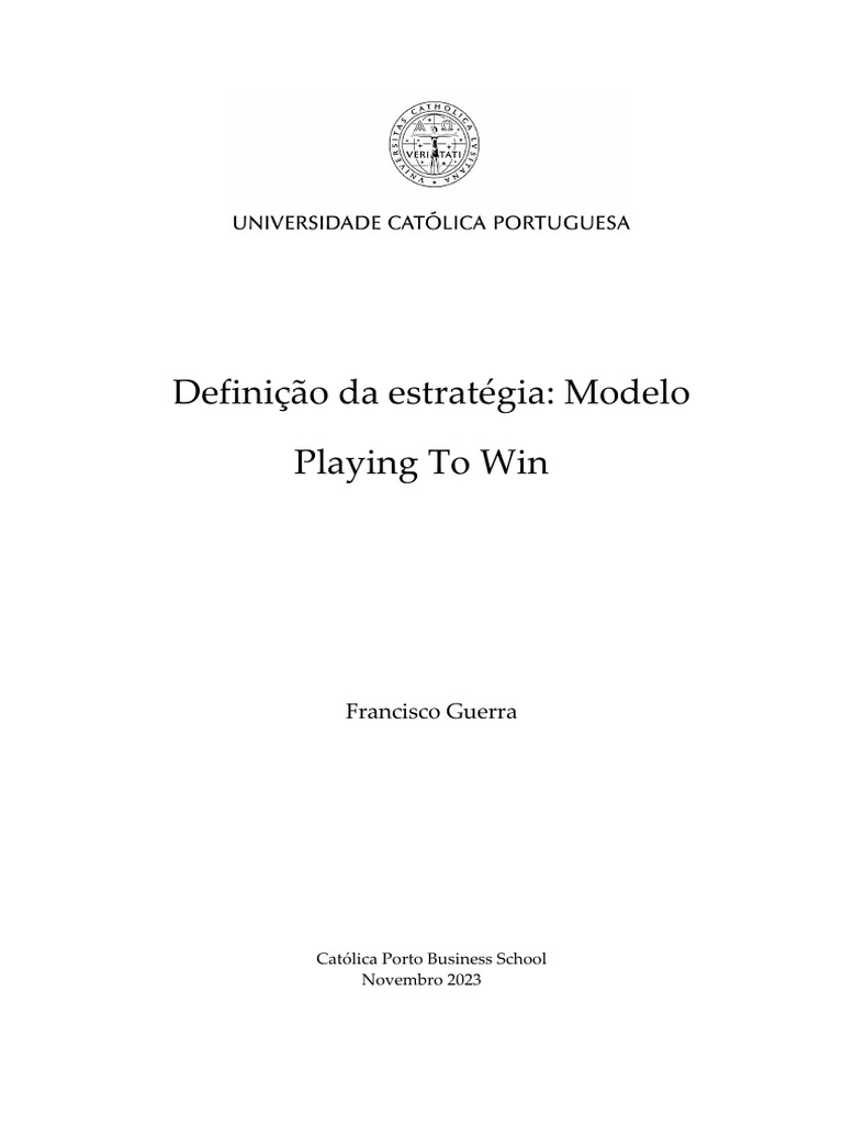 Atualização do Modelo Playing To Win | PDF | Vantagem competitiva | Despesa