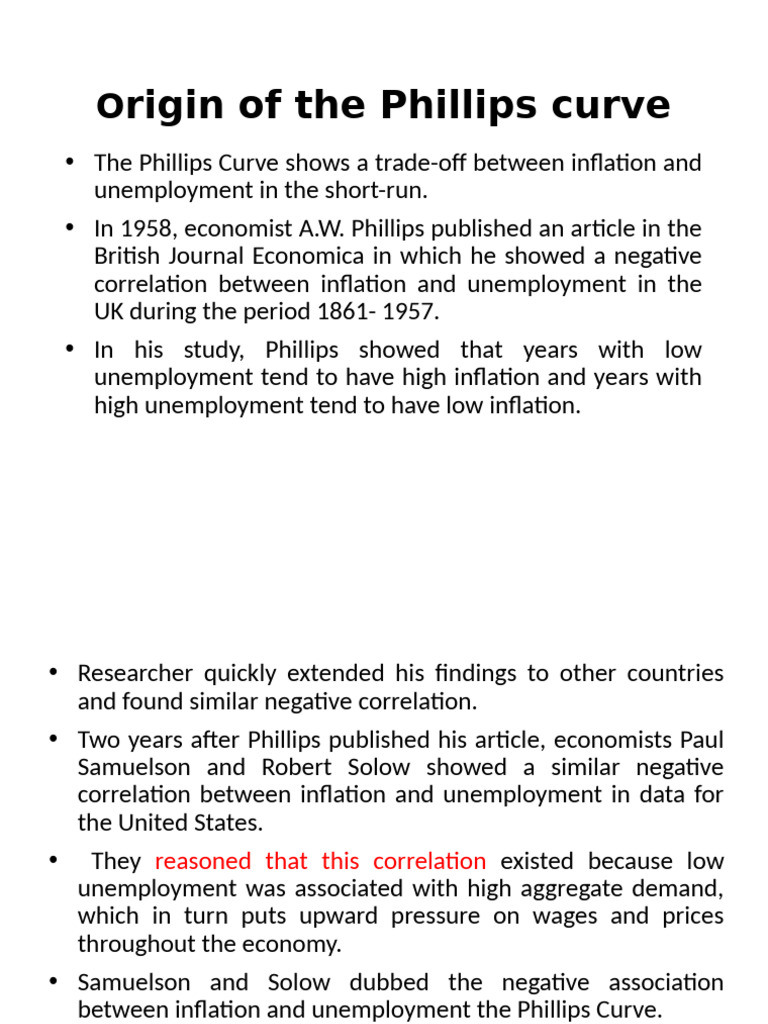 Understanding the Phillips Curve Dynamics | PDF