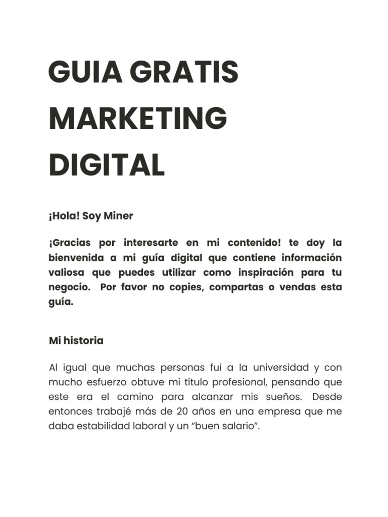Guía de Marketing Digital para Emprendedores | PDF | Publicidad digital ...