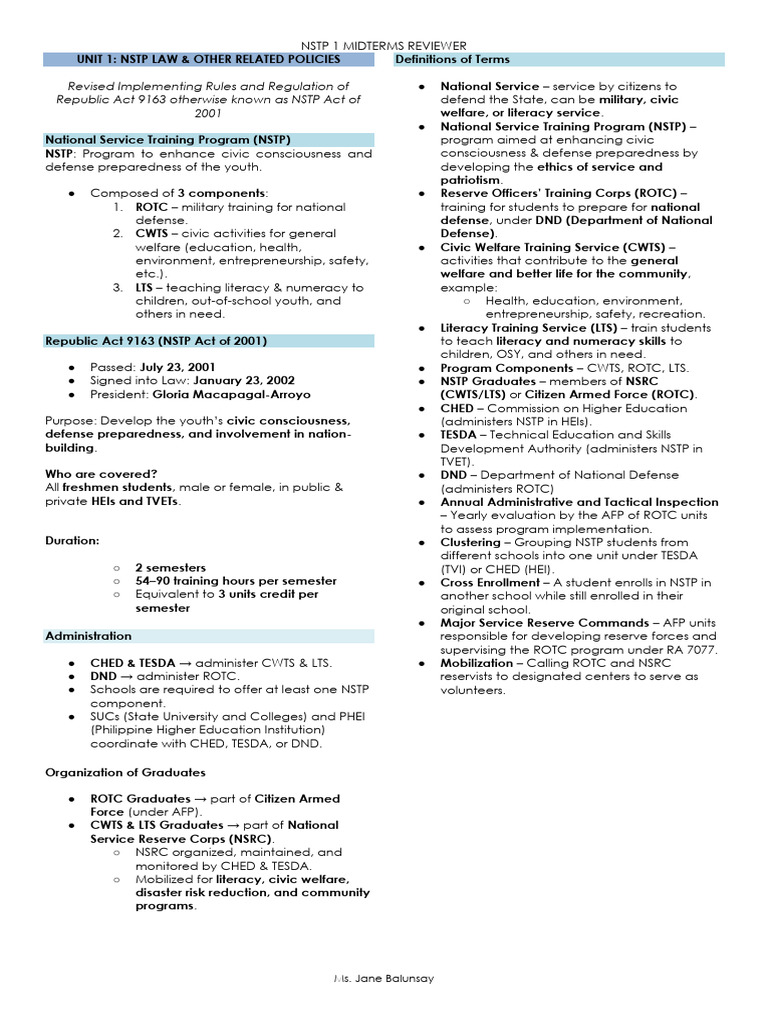 NSTP 1 Midterms Reviewer | PDF | Diagnosis Of Hiv/Aids | Stimulant