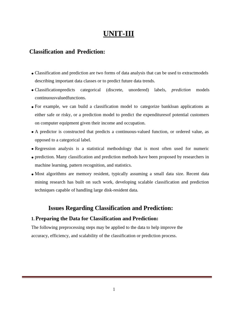 DWDM Lecture Notes U-3 | PDF | Regression Analysis | Statistical ...