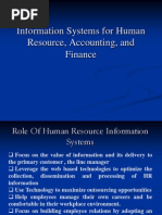 Information Systems For Human Resource, Accounting, and Finance