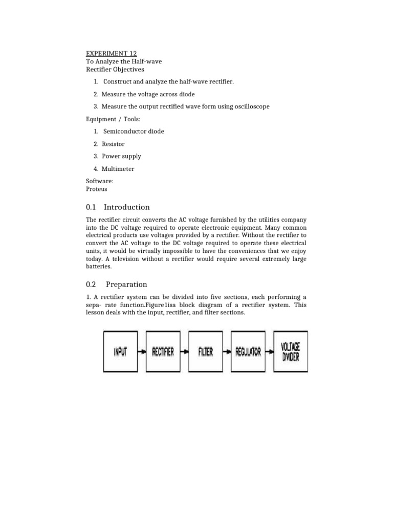 11 - Half Wave Rectification 18012025 044649pm | PDF | Rectifier | Voltage