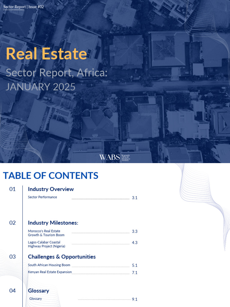 Africa Real Estate Sector Report 2025 | PDF | Morocco | Infrastructure