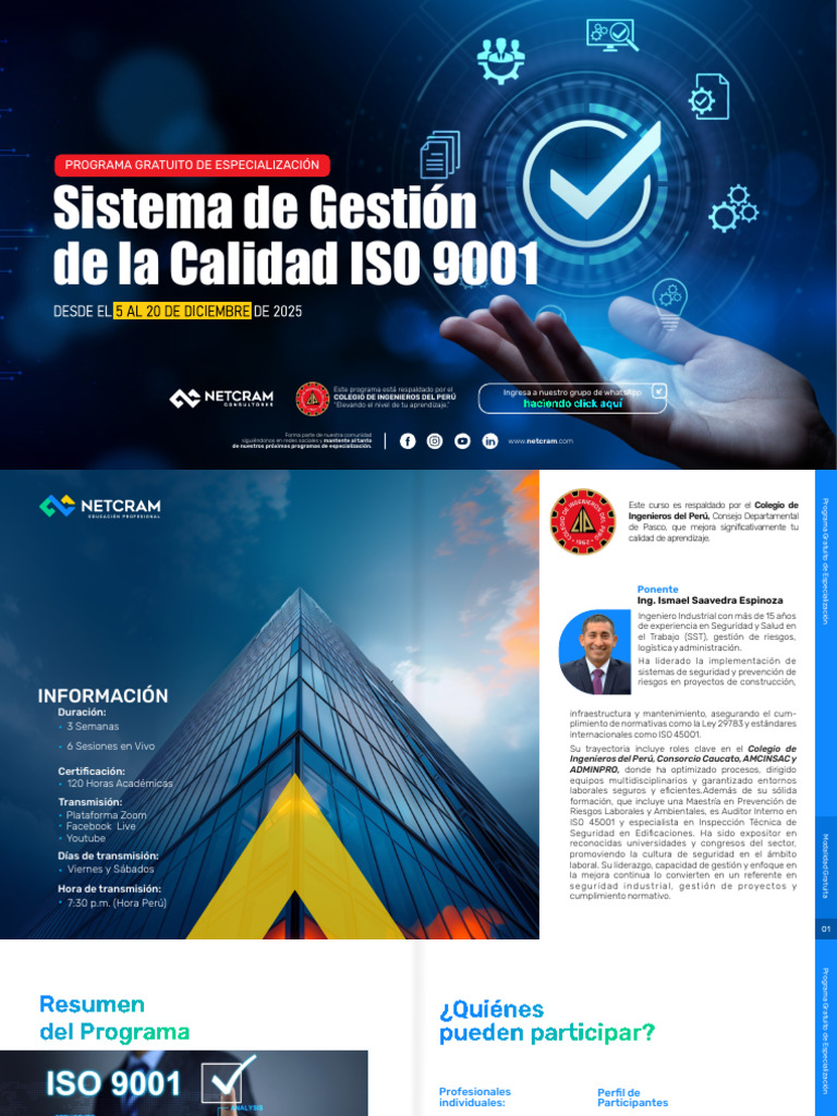 Curso Gratuito ISO 9001 Online 120 Horas | PDF | Sistema de manejo de ...