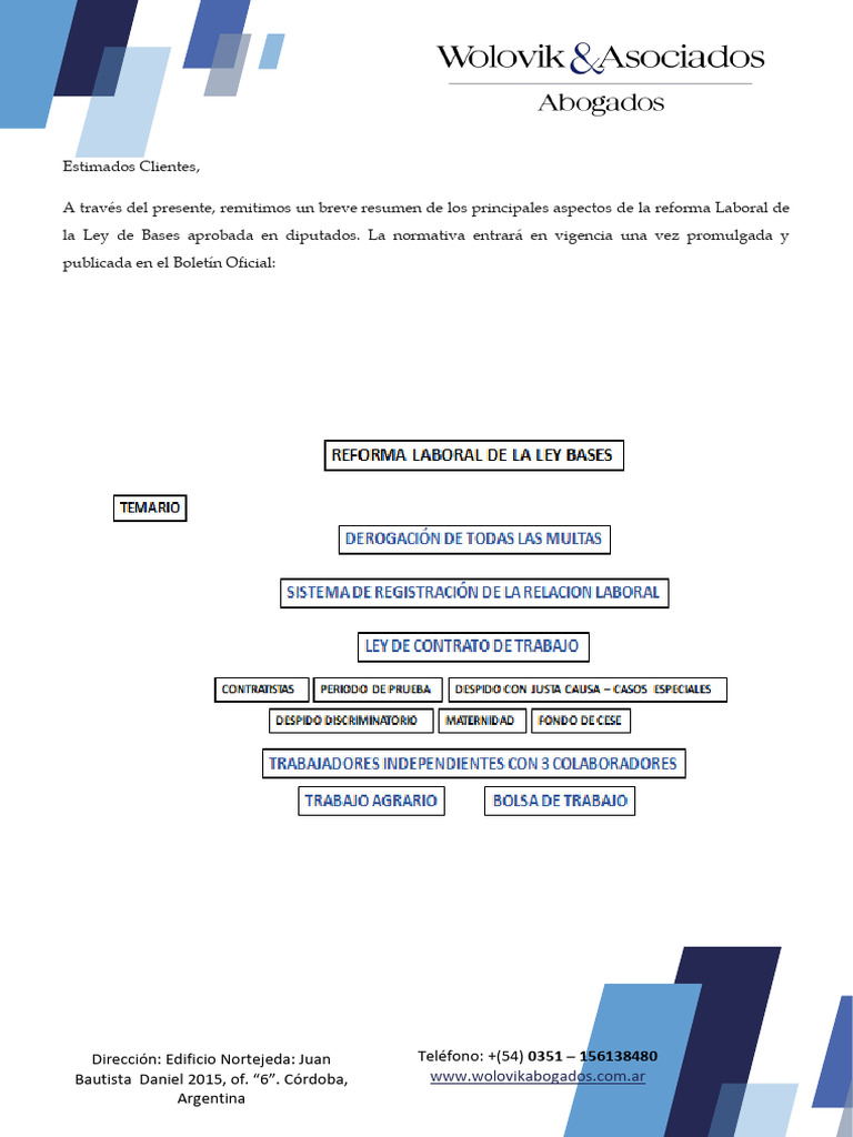 Reforma Laboral en Argentina 2023 | PDF