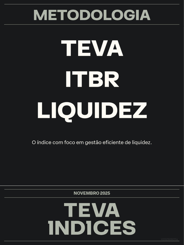 Metodologia do Índice Teva ITBR Liquidez | PDF | Índice do mercado de ...