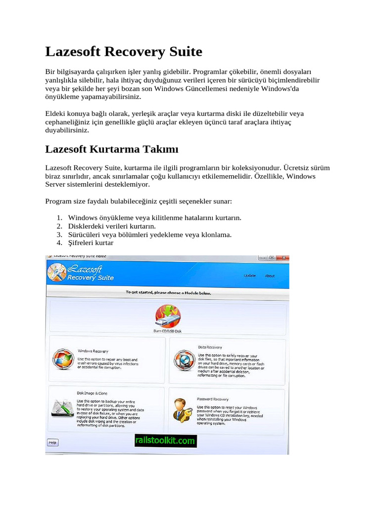 Lazesoft Recovery Suite | PDF
