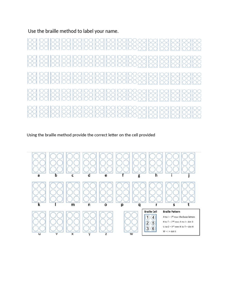 Braille Activity Bsned | PDF