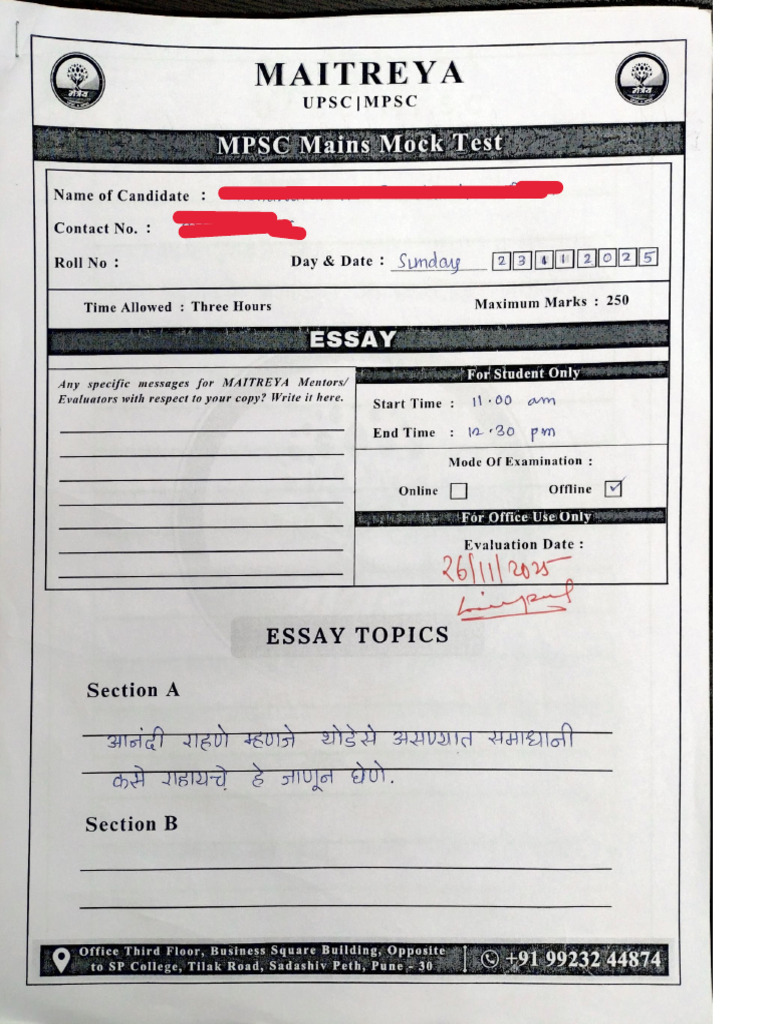 Essay Checked Copy | PDF