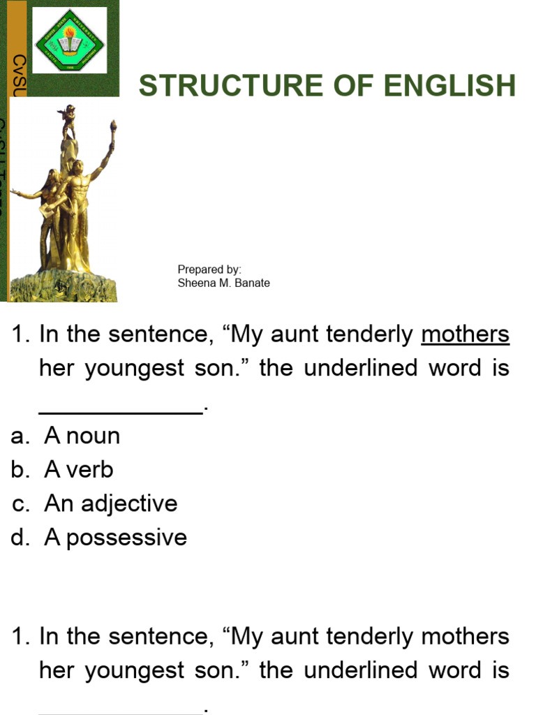 English Structure and Grammar Exercises | PDF | Subject (Grammar) | Pronoun