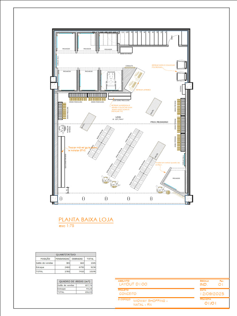 Layout de Loja: Araras e Móveis | PDF