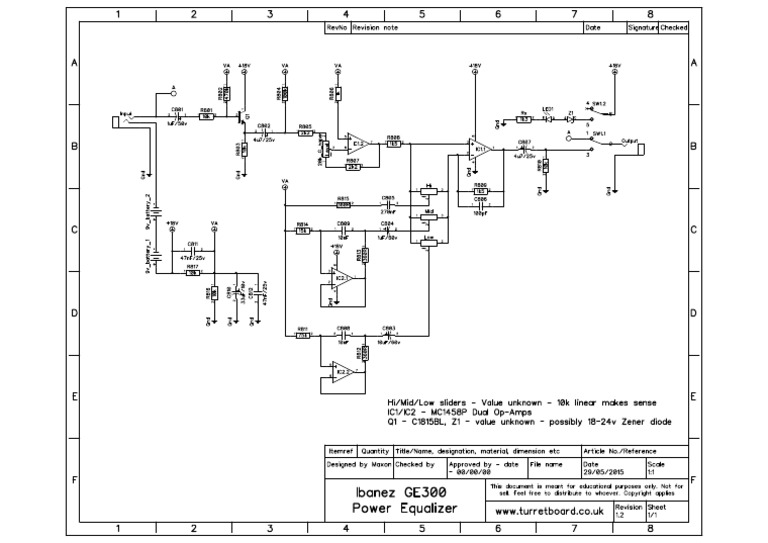 Ibanez GE300 Schematic | PDF