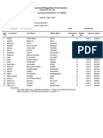 June - July 2012 Nurse Licensure Examination Room Assignment (CDO)