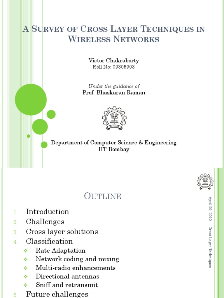 Cross Layer Techniques in Wireless Networks | PDF | Network Packet ...