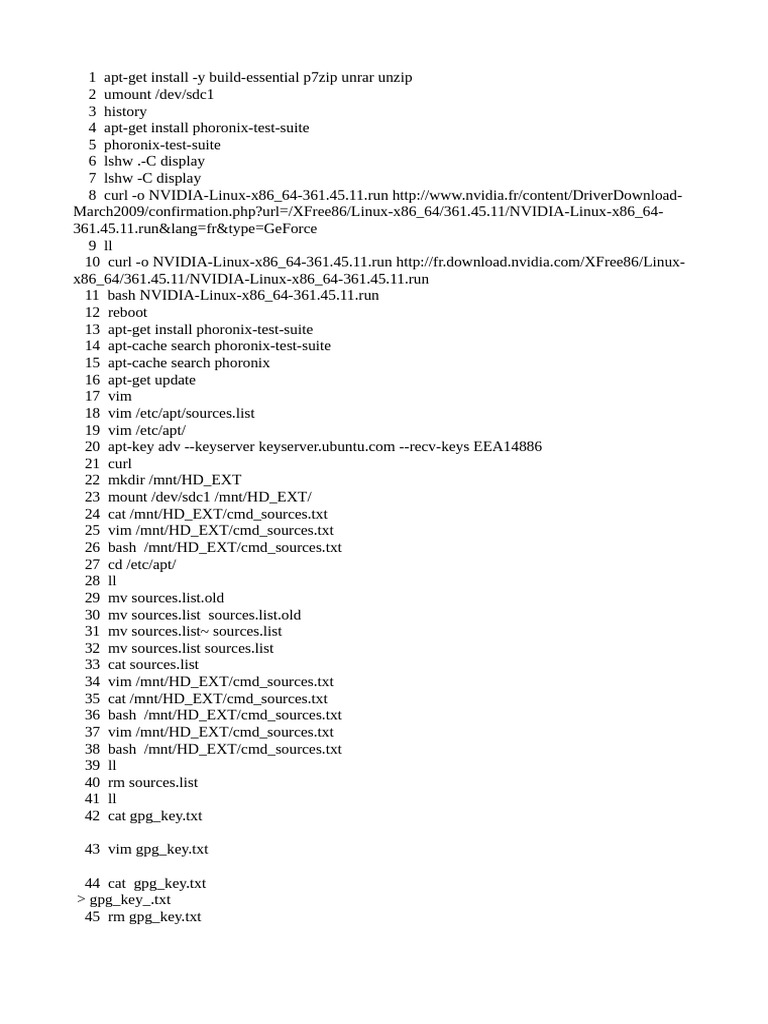 Nvidia Driver Installation Commands | PDF | Linux Distribution ...