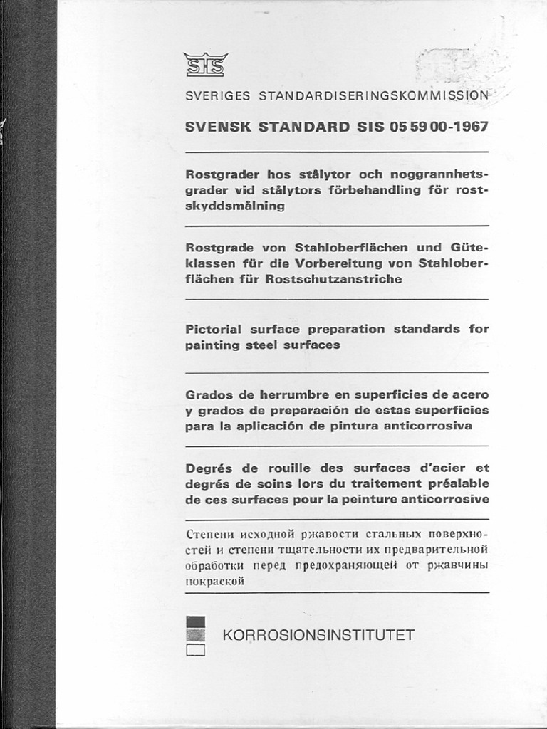 Norma Sueca grados de Herrumbre- arenado | PDF