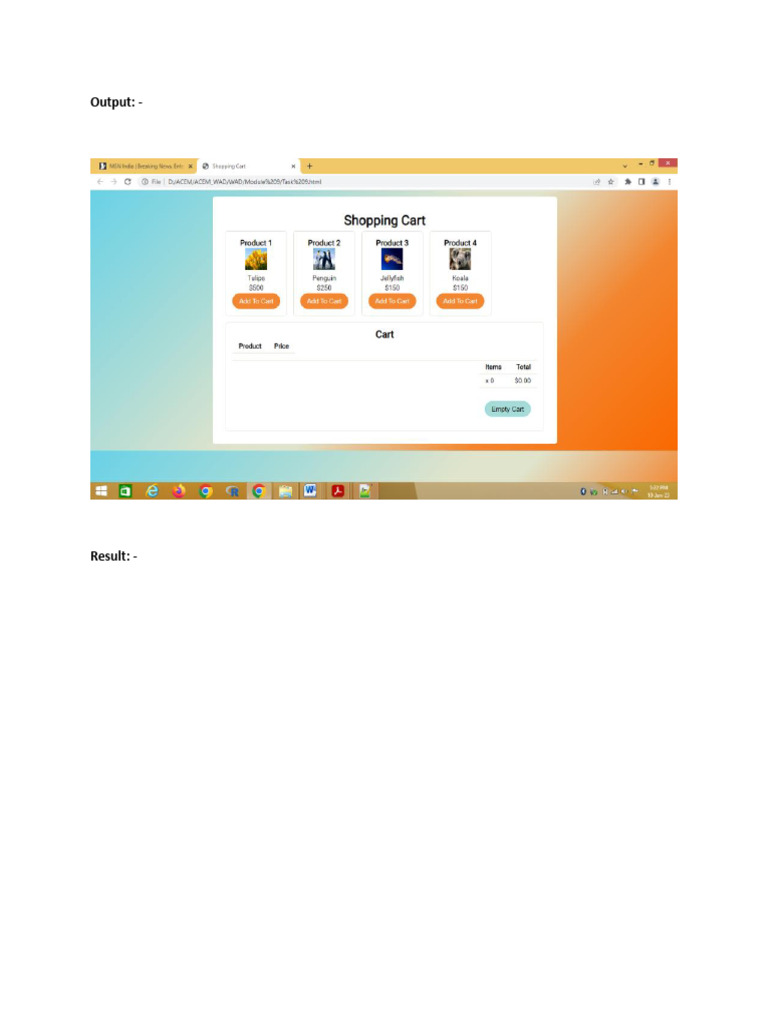 Task 9 Output | PDF