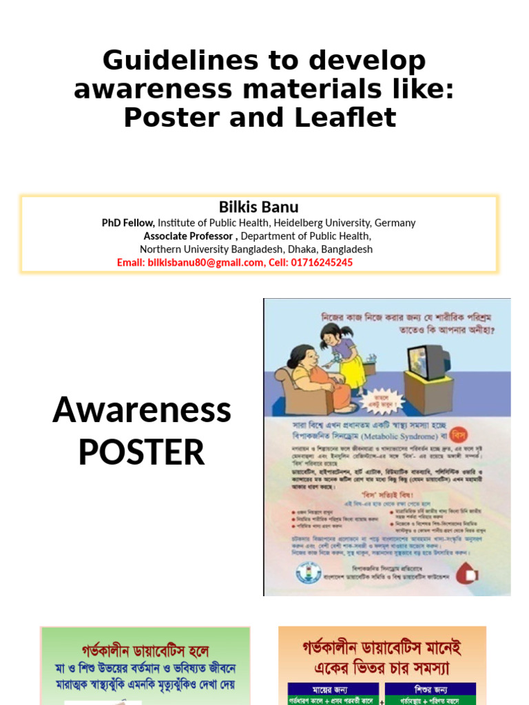 Awareness Material Development Guide | PDF | Poster | Communication