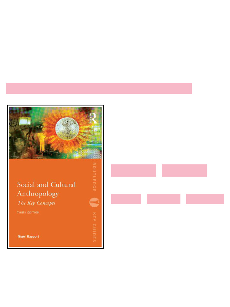 Social and Cultural Anthropology The Key Concepts 3. Edition Nigel ...