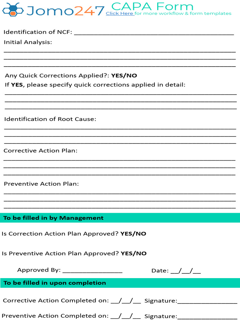 CAPA-Form-1 | PDF