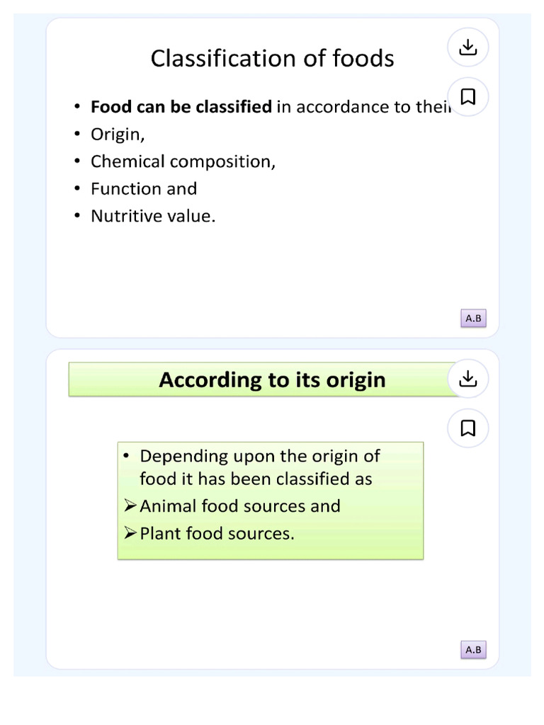 2-Classification of Food | PDF