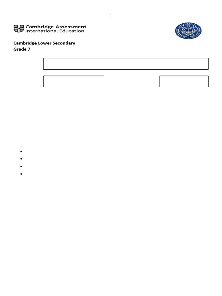 Grade 7 Computing Exam Instructions | PDF | Input/Output | Computing
