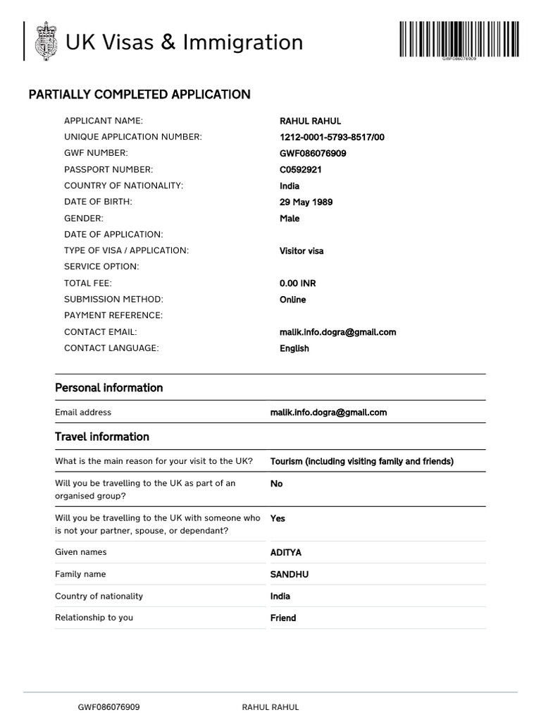 RAHUL RAHUL 2025-12-09-05-12 Incomplete application | PDF | European ...