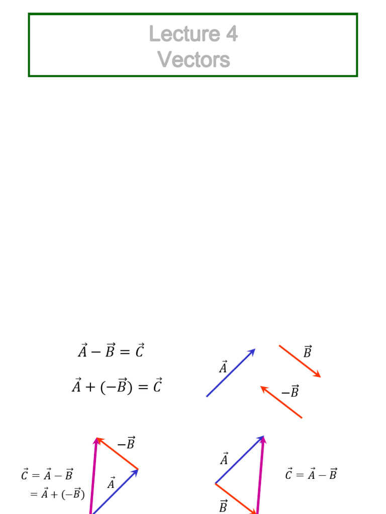 Vector Operations and Kinematics Overview | PDF | Acceleration | Velocity