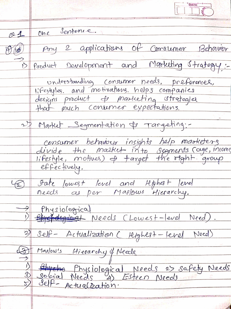 Consumer Behaviour Notes | PDF