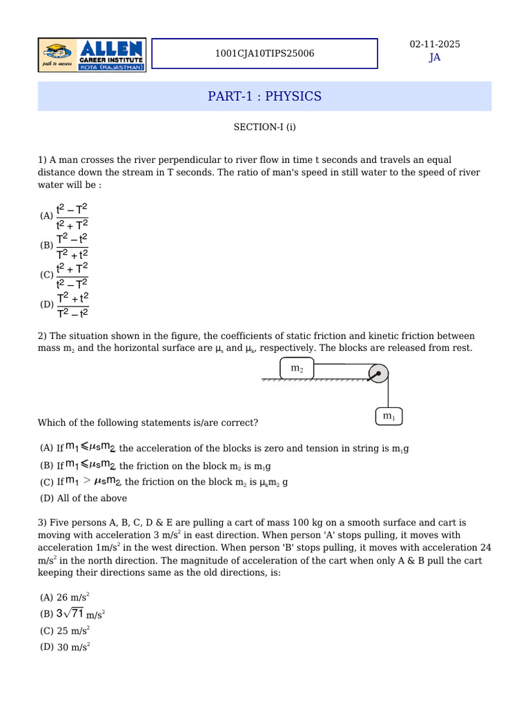 Solution (2 | PDF | Force | Gases