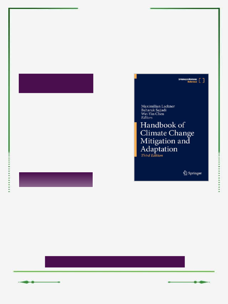 Handbook of Climate Change Mitigation and Adaptation 3rd Edition ...